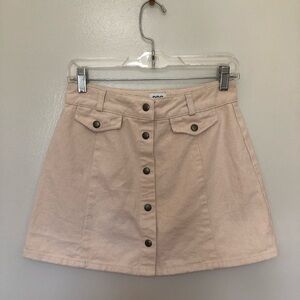 Urban Outfitters BDG Snap Front Skirt Ivory Small